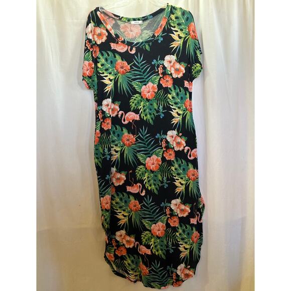 Cherish Dresses & Skirts - Cherish Tropical Flamingo Maxi Dress with Pockets | Small/Medium